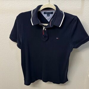 Tommy Hilfiger Navy Polo with White Contrast Collar